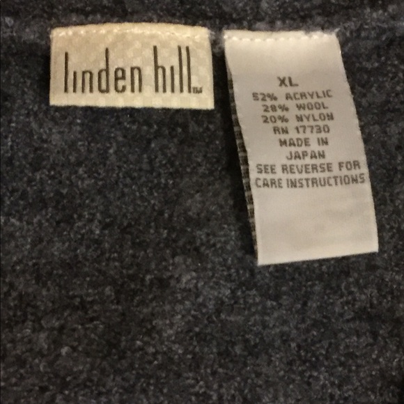 CHARCOAL WOOL π¦ Cardigan Vintage Linden Hill SZ M/LG - Picture 6 of 16